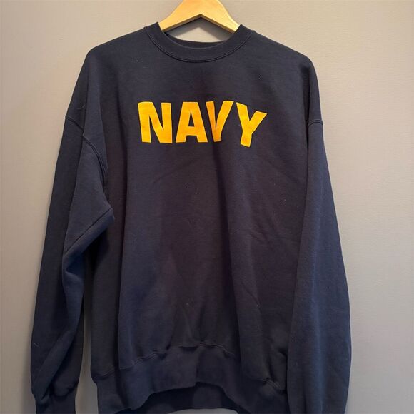 Soffe Other - Soffe Men's 2XL Blue Crewneck Sweatshirt US Navy Military Theme